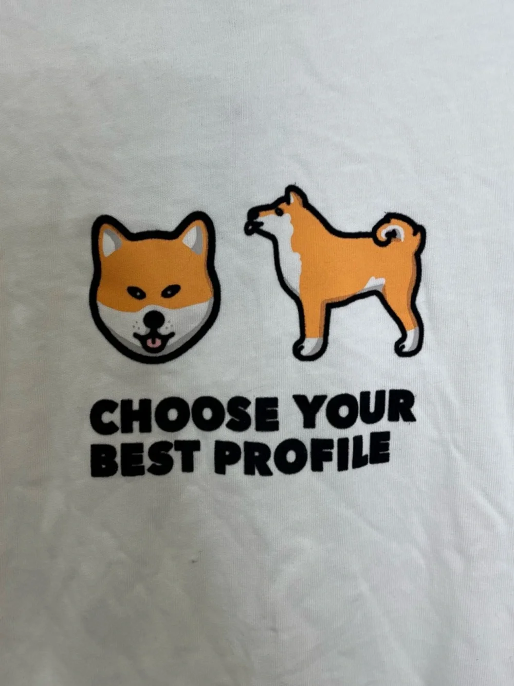 Zara Shiba Inu Graphic T-Shirt White Cotton Tee Paris Patch M NWT - Picture 3 of 10